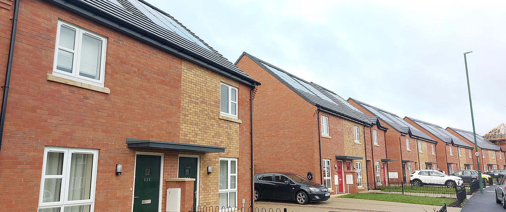 New homes fitted with solar panels
