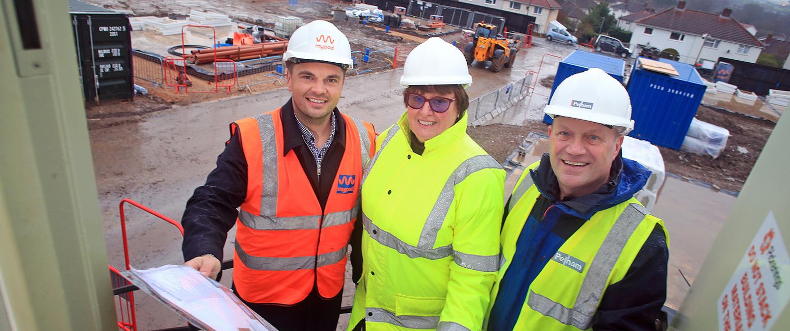 Reviewing plans onsite in Chesterfield