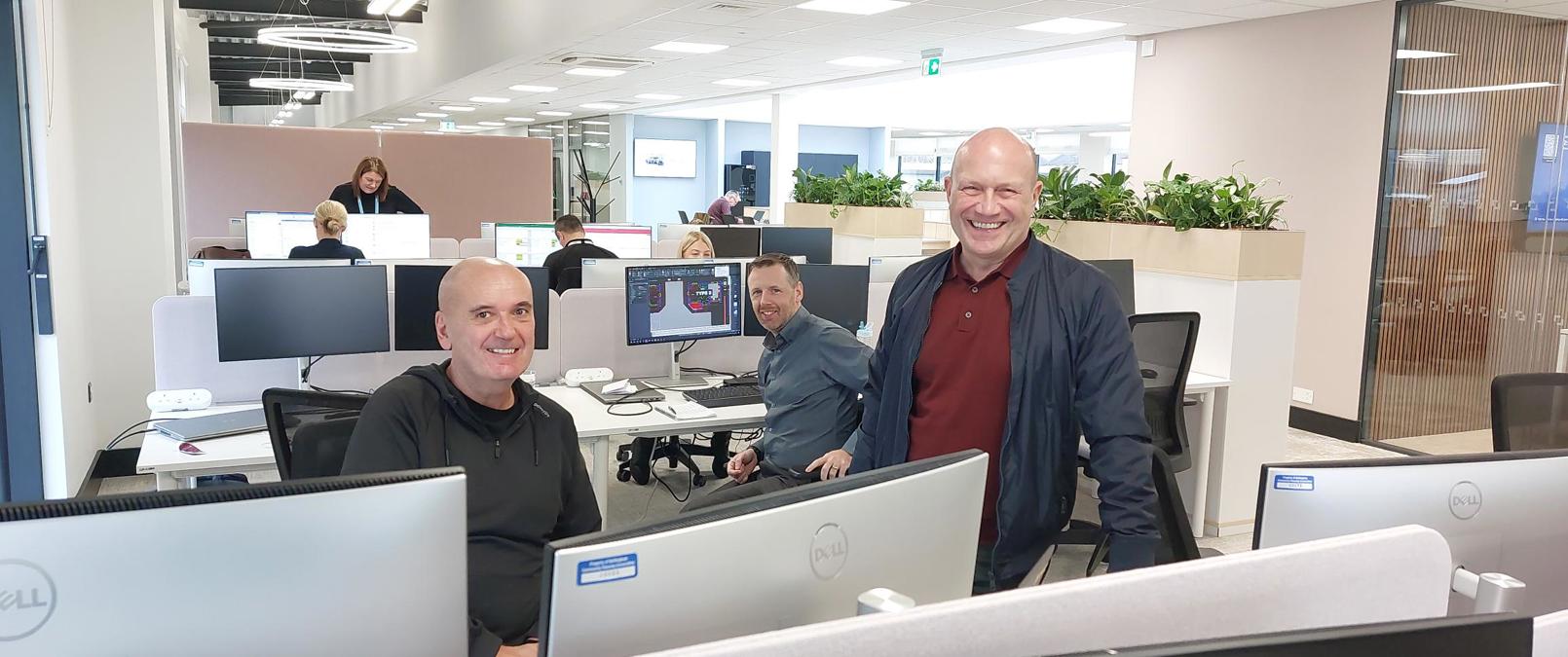 Pelham architects at new desks Pelham architects at new desks