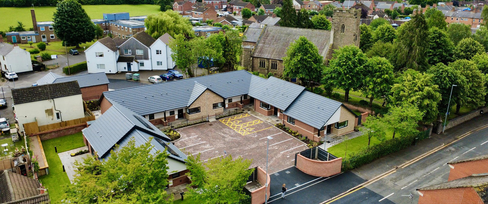 Aerial view of the scheme