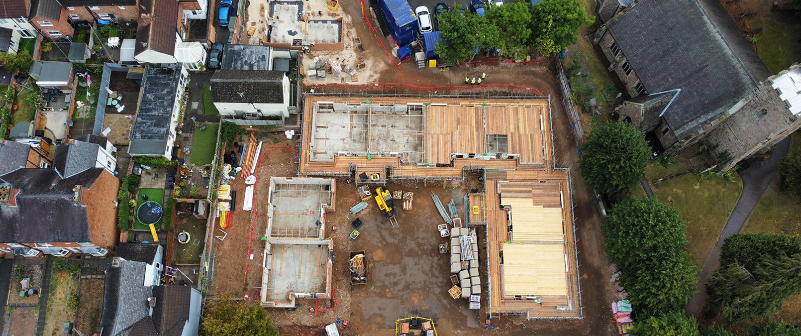 Aerial view St Michael's Court, Thurmaston